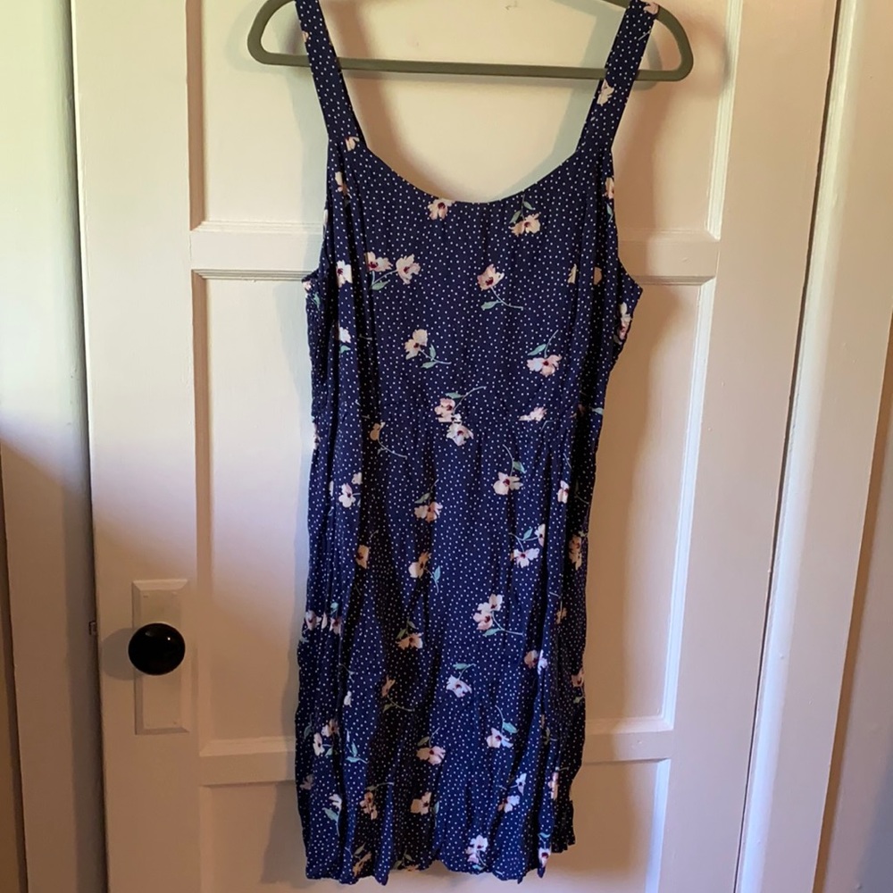 Navy Floral Dress